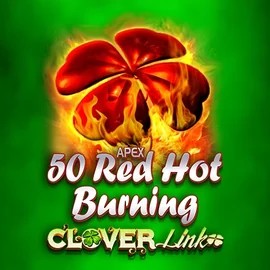 50 Red Hot Burning Clover Links slot icon by Novomatic, available at Kaktuz Casino