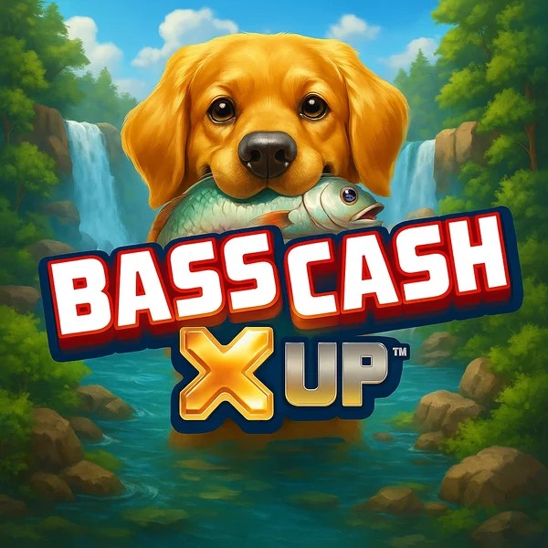 Bass Cash X UP logo by Alchemy Gaming at Kaktuz Casino