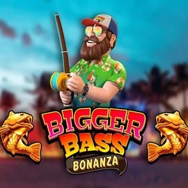 Bigger Bass Bonanza online game logo by Pragmatic Play on kaktuz-casino.kaktosproject.org