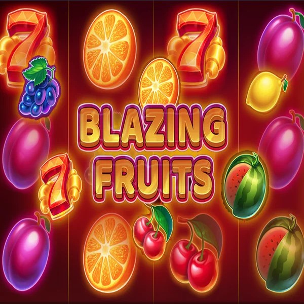 Blazing Fruits slot logo by Inbet Games at Kaktuz Casino